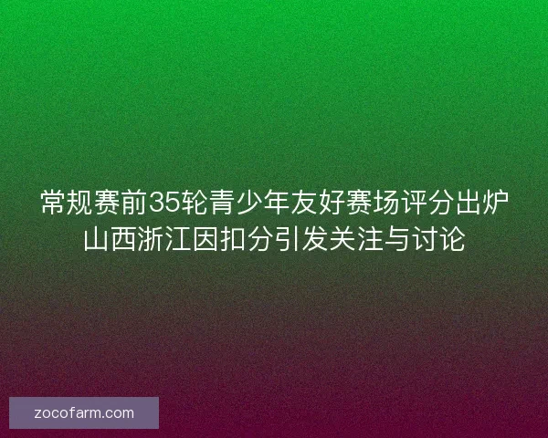 常规赛前35轮青少年友好赛场评分出炉山西浙江因扣分引发关注与讨论